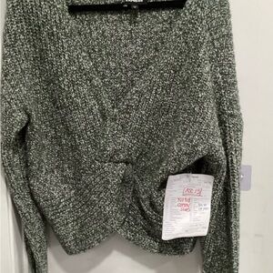 Express Charcoal V-Neck Women's Sweater